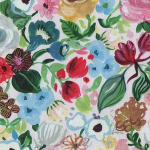 Floral Fabric FQ, August Wren Cotton Fat Quarter, Earth Day Material, Summer Garden Material UK