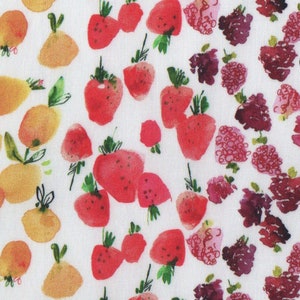 Fruit Stripe Fabric FQ, Tree of Life Cotton Fat Quarter, August Wren Fabric UK, Ombre Spectrum Fabric