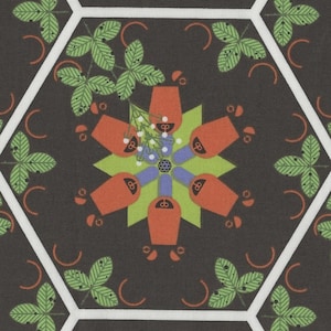 Charley Harper Hexi Bear Organic Cotton Quilting Fabric Fat Quarter FQ from the Summer Collection