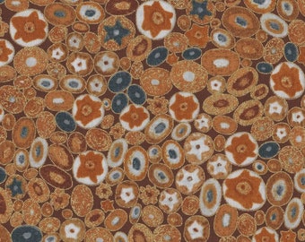 Gold Jewel Cotton Quilting Fabric Fat Quarter: Gustav Klimt Gems FQ