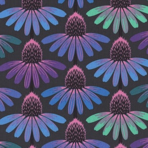 Anna Maria Horner Fabric FQ, Echinacea Glow in Amethyst, Cotton Fat Quarter, Floral Fabric UK