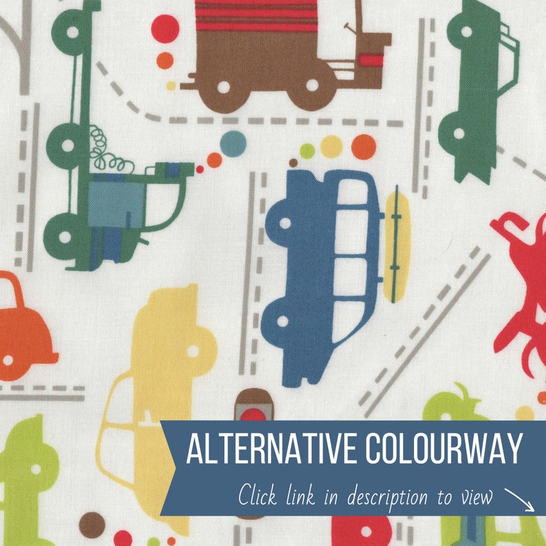 Car Fabric FQ Alexander Henry Beep Beep Green Cotton Fat Quarter Free Post UK