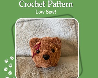 Crochet Pattern Low Sew Mini Bear Halsin | PDF Amigurumi Pattern | Baldur’s Gate 3