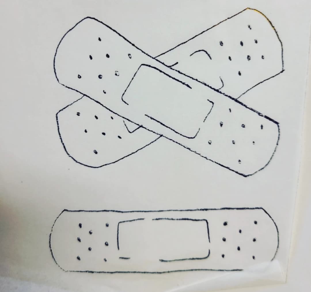 Bandaid Tattoo Stencil and Print Etsy