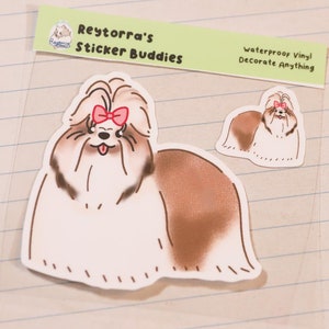 Shih Tzu Aufkleber - Hunde Aufkleber, Süßer Tier Aufkleber, Laptop Aufkleber, Vinyl Aufkleber, Finde deinen Welpen