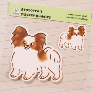 Papillon Aufkleber - Hunde Aufkleber, Süßes Tier Aufkleber, Laptop Aufkleber, Vinyl Aufkleber, Finde deinen Welpen