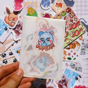 20 Oeps-stickerbundel |  Stickers van klasse B, bundel met stickervellen, mysteriepakket, stickers met korting B-klasse, verrassingsbundel