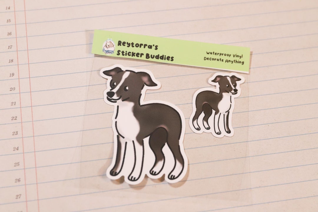 Greyhound / Whippet Sticker- Dog Sticker, Cute Animal Sticker, Laptop ...
