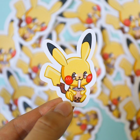 Pikachu Bubble Tea Sticker Pokemon Stickers, Planner Stickers, Bullet  Journal Stickers, Waterproof Sticker 