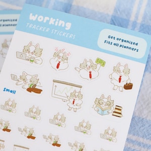 Werkplannerstickers | Zakelijk, studeren Stickers | Emoji Bullet Journal-stickers | Bujo Decoratie