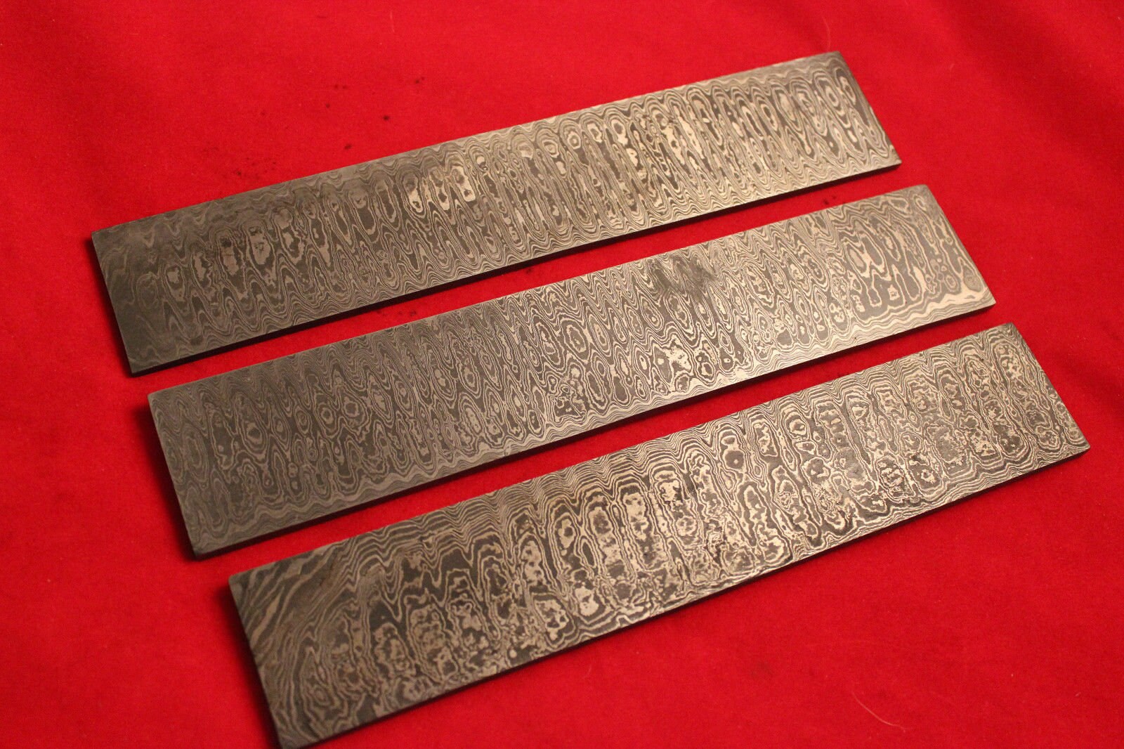 Damascus Steel Billets Bar Lot of 3 Custom Hand Made Blank Etsy