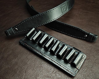 Cartridge Belt Shotgun Shell Bandolier 12 Gauge 16 Gauge 20 Gauge Hunting Bandoleer Ammo Holder 8 shells