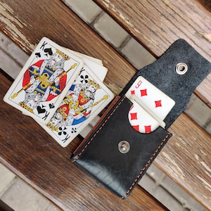 Suporte para manga de cartão de jogo, estojo de viagem para cartão de jogo, capa de armazenamento de cartão de pôquer, estojo de couro para cartão de baralho, estojo de cartão de jogo personalizado