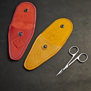 Scissors case holder, Leather manicure case holder, Manicure leather pouch, Nail grooming case, Manicure organizer tool case