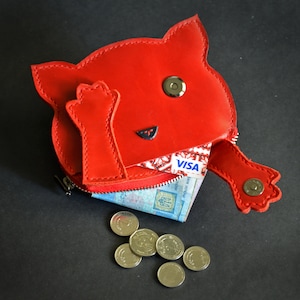 Cartera de piel para tarjetas Kids Kitty Wallet