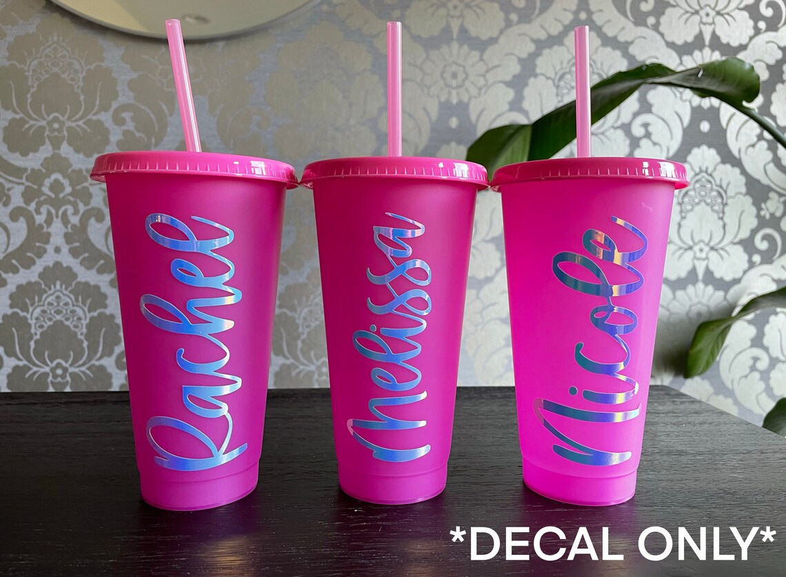 Personalized Name Decal Sticker for Cups Tumblers Laptops Etsy