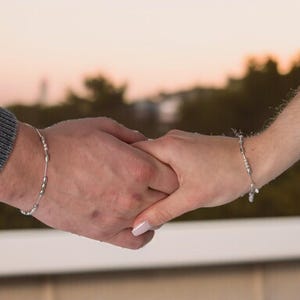 Morse Code Bracelet 2 pack, Bracelet morse, Morse code Bracelet cheap, Silver morse code Bracelets, Gift for Her Personalized