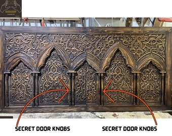 Secret Moroccan Custom Door, Console door, cabinet door, Moorish door, Arabian door, Moorish Moroccan door, craved door.