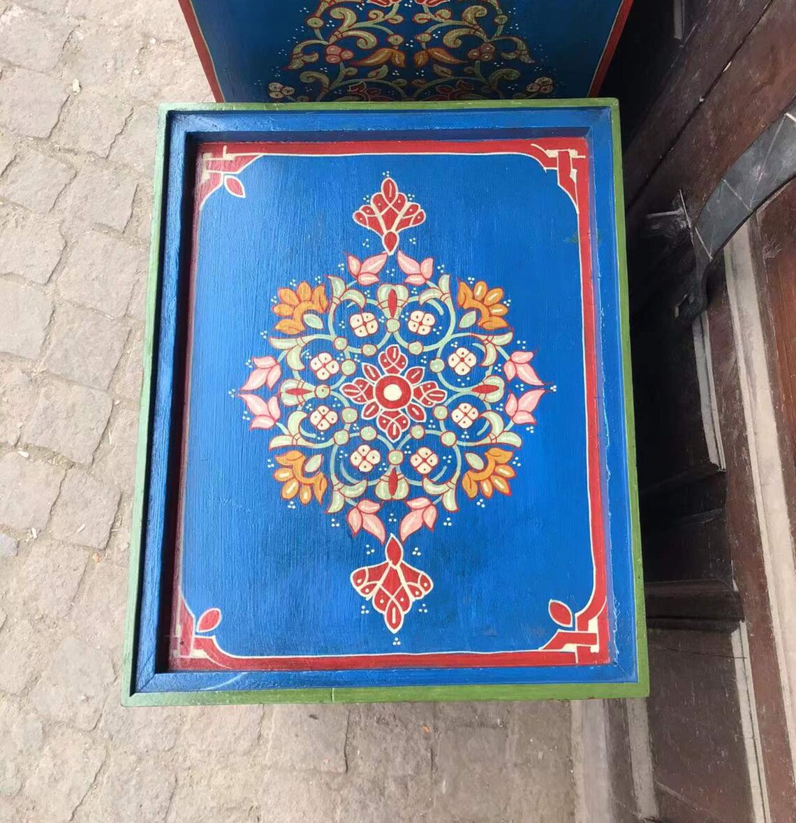 Blue Nightstand Nightstand Pair Nightstand Bedside Table Etsy