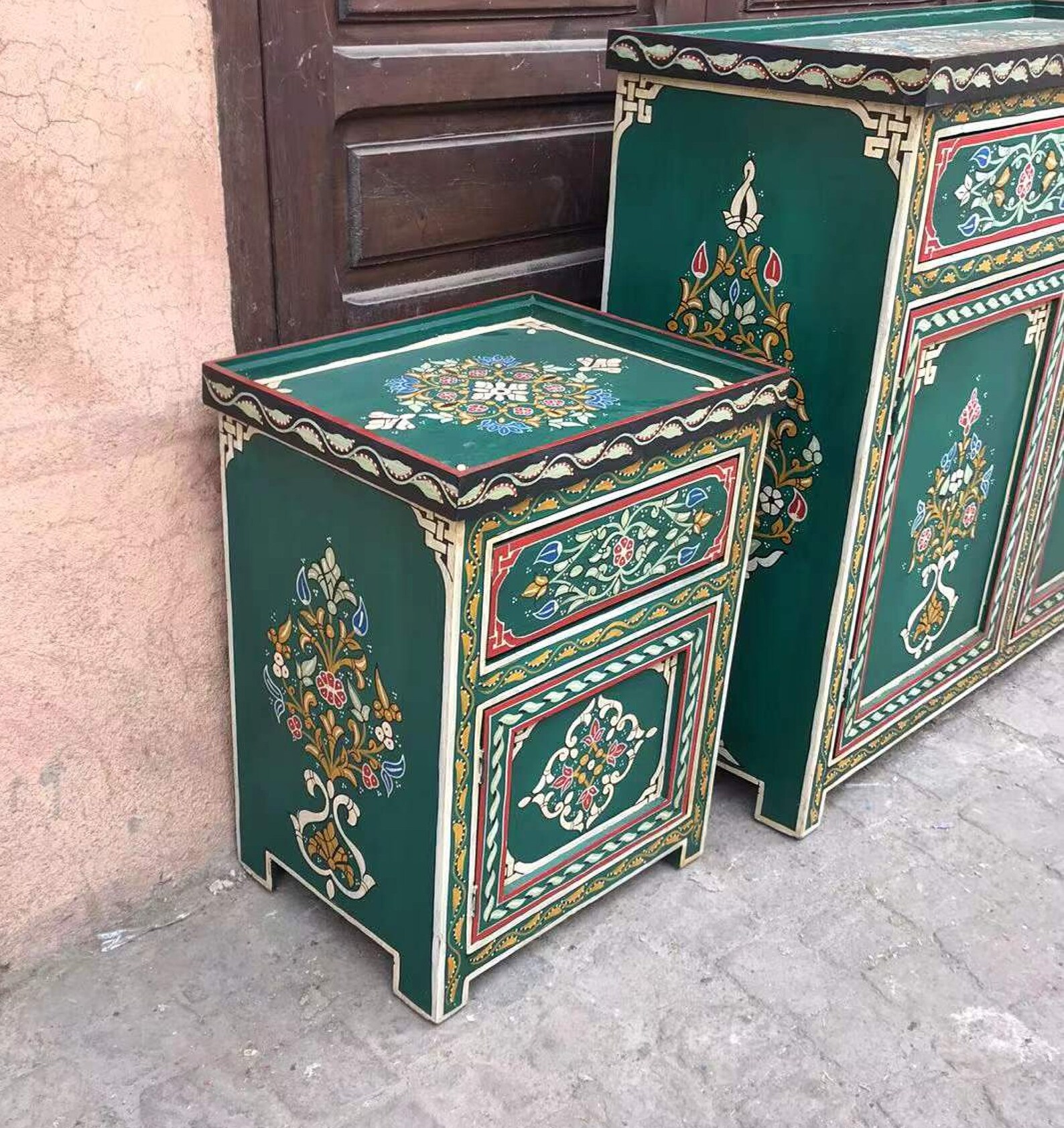 GREEN Nightstand Nightstand Pair Nightstand Bedside Table - Etsy