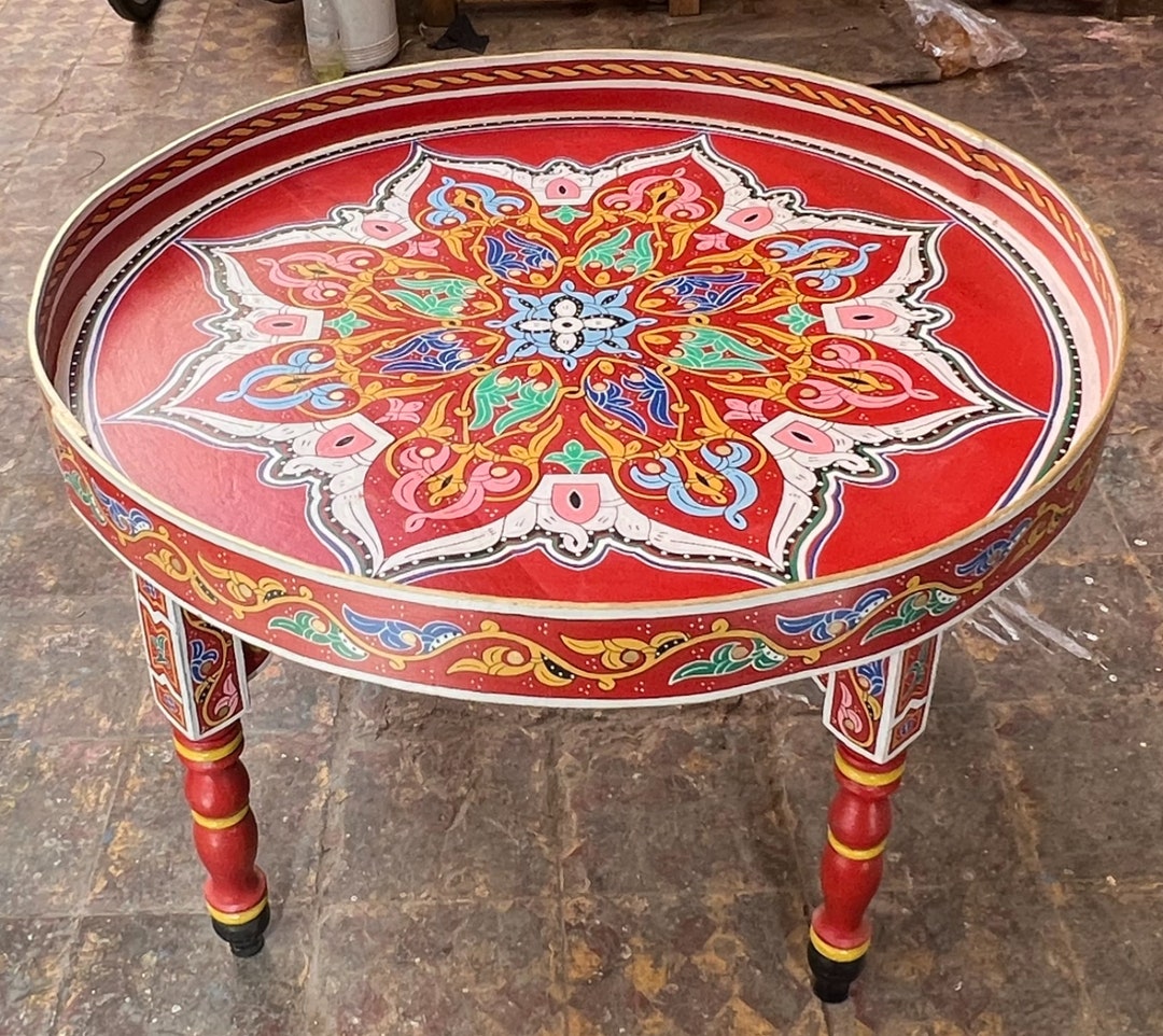 Arabic Table Unique Coffee Table. Carved Coffee Table Round Etsy