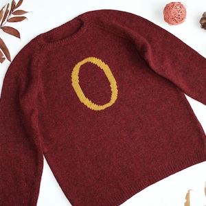 Suéter de lana personalizado para adultos, jersey unisex, jersey con letras tejidas a mano, regalo de Navidad, suéter con monograma