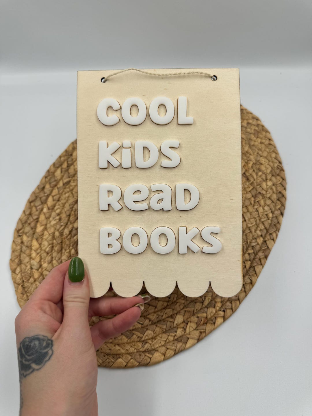 Cool Reading Corner Wooden Wall Sign for Kids, Book Nook Plaque for ...