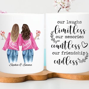 Custom best friend mug, Best friend mug personalised, Best Friend gift, Friendship mug, Friends Mug, Friend birthday present, best friends image 1