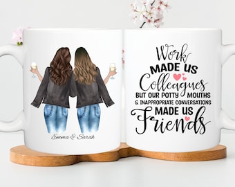 up to 5 girls,   Custom Colleague Leaving Gift, Chance Made Us Colleagues, Coworker, Leave Work Gift, Best Colleague, Retirement mug,