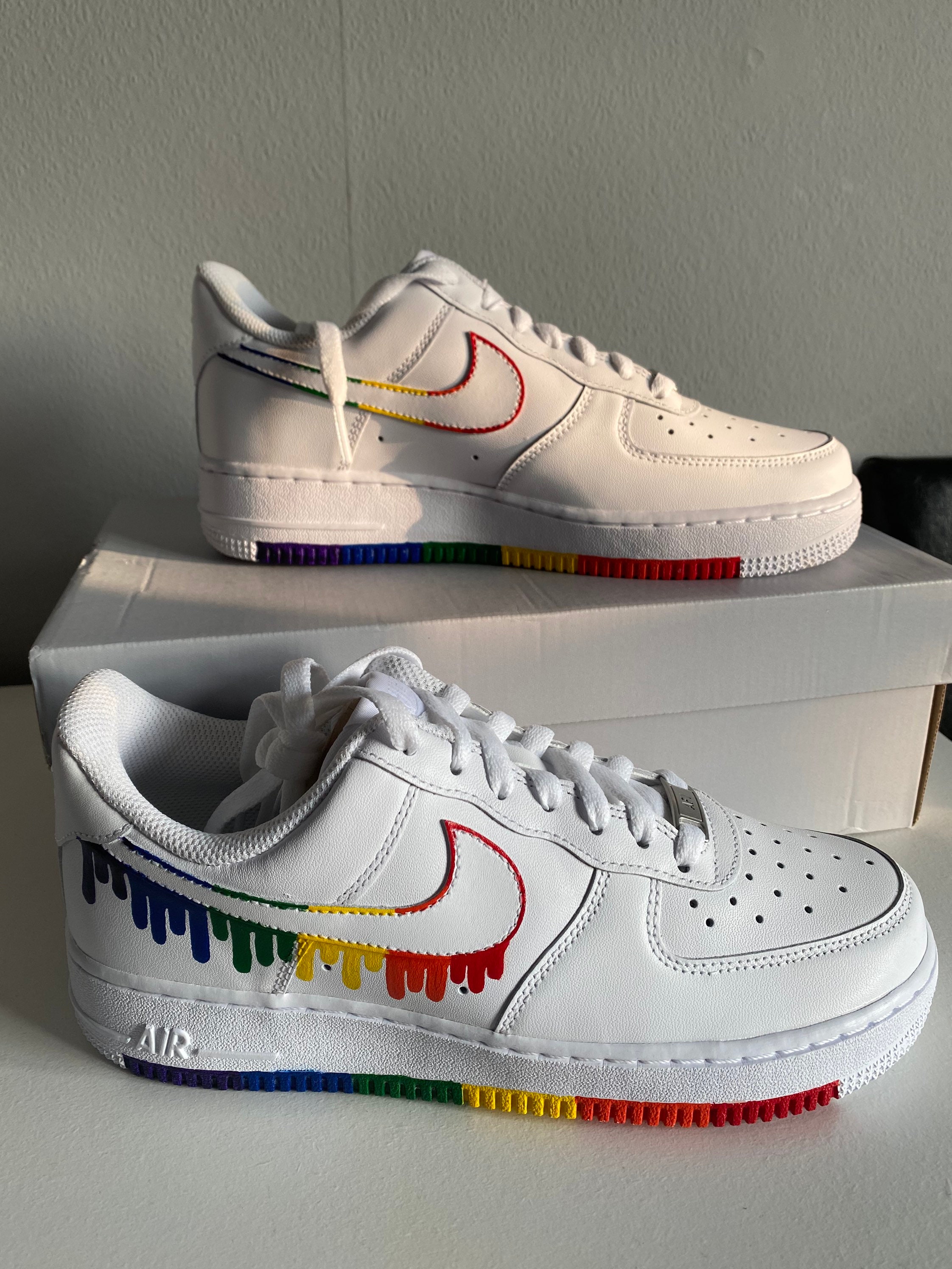 rainbow drip air force 1