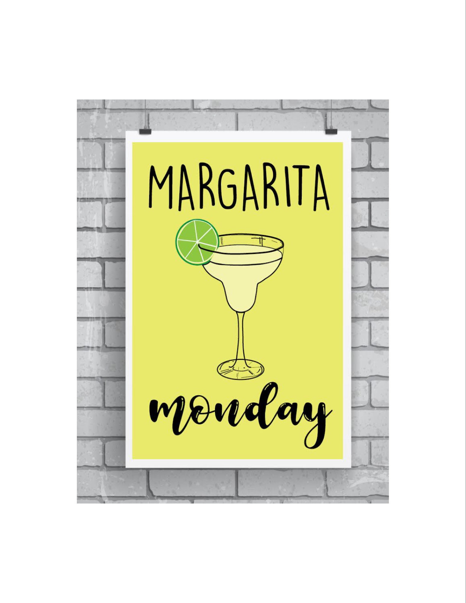Days of the Week Digital Art Margarita Monday Etsy