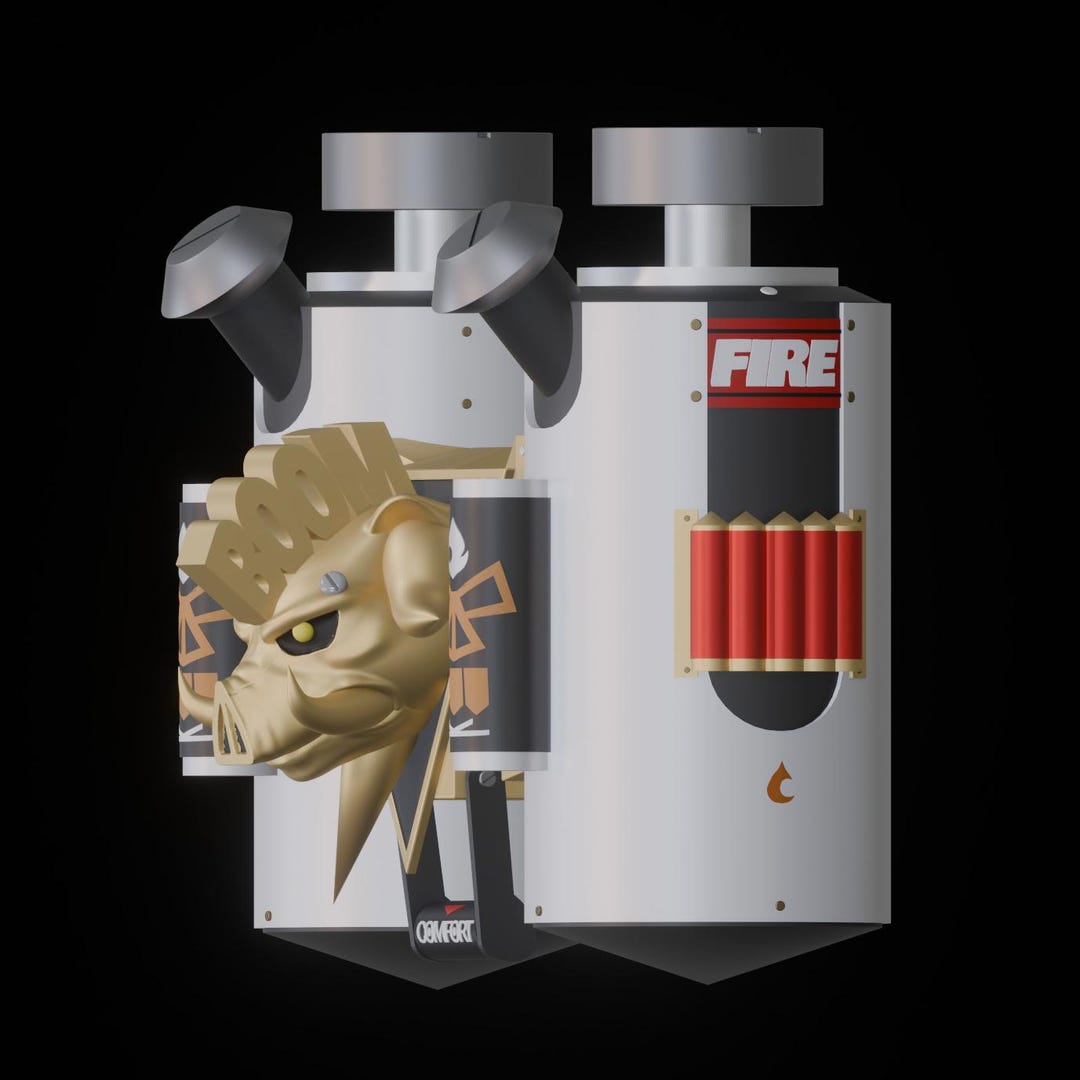 Burnice Flamethrower Backpack Zenless Zone Zero Game 3d Kit Prop