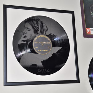 Kurt Cobain / Vintage Gift / Nirvana Vinyl , Records / Laser Engraved Vinyl  / Vinyl in Frame / LP Records / Wall Decor / Unique Gift 