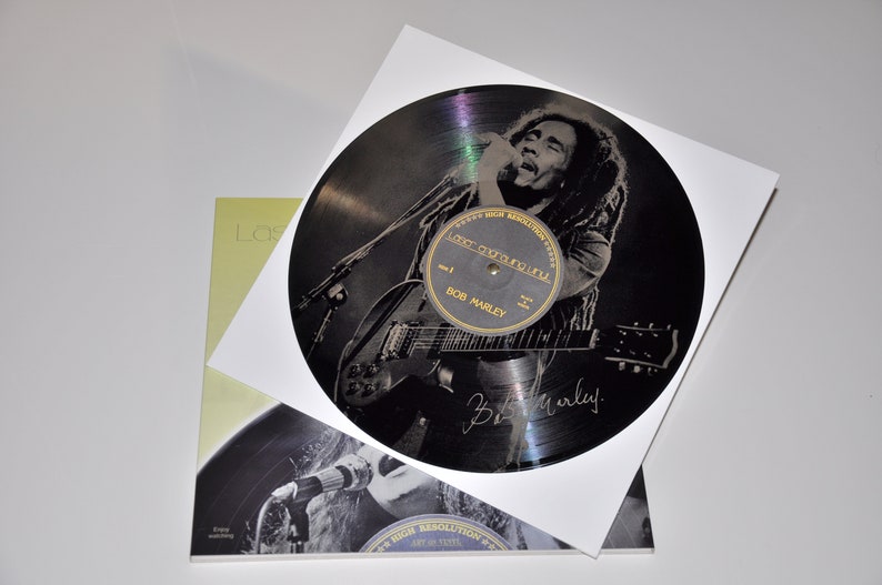 Bob Marley Laser Engraved Vinyl  LP Records  Wall Mount Records  Wall Decor  Unique Gift