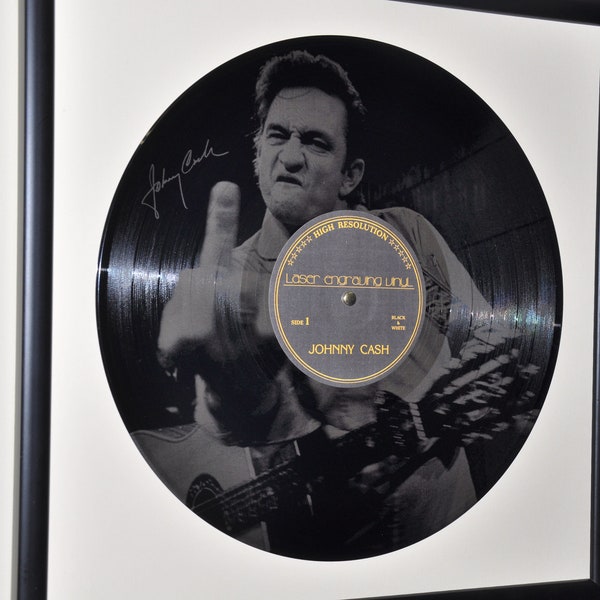 Johnny Cash Vinyl, Schallplatten / Vintage Geschenk / Johnny Cash Vinyl / Vinyl im Rahmen / LP Schallplatten / Wanddekoration / Einzigartiges Geschenk