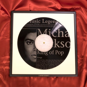 Michael Jackson vinyl , Vintage Gift,  Records / Laser Engraved Vinyl / Vinyl in Frame / Wall Mount Records / Wall Decor / Unique Gift