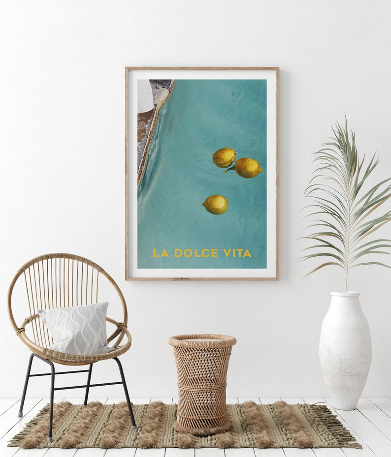 La Dolce Vita Art Print Poster Wall Art Minimalist Etsy