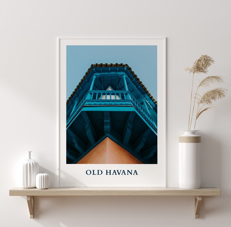 Cartel de impresión de arte de La Habana Vieja / Arte mural / Fotografía de arquitectura / Inspiración de viaje / Ambiente de la ciudad / Home Deco / Edificio de la ciudad vieja imagen 3