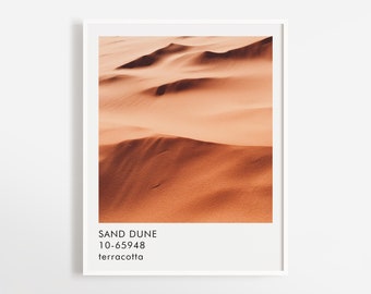 Sand Dune Art Print Poster | Wall Art | Minimalist Photography | Sand Texture Poster | Terracotta Art | Warm Color | Home Deco | Desert Art