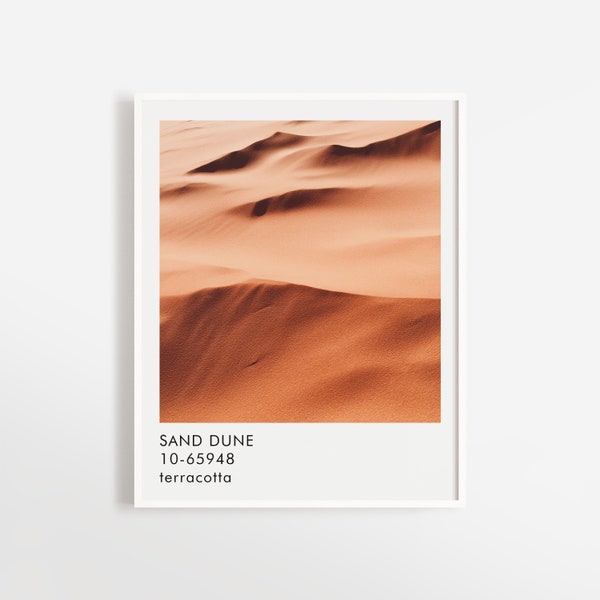 Sand Dune Art Print Poster | Wall Art | Minimalist Photography | Sand Texture Poster | Terracotta Art | Warm Color | Home Deco | Desert Art