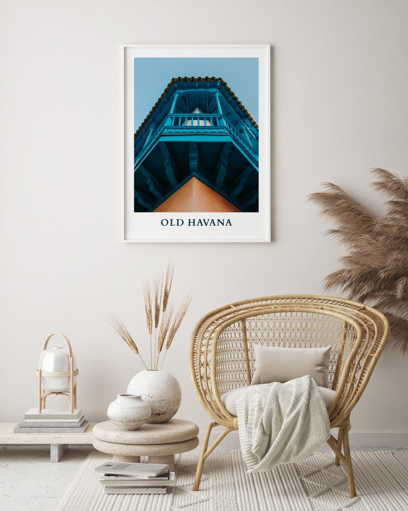 Cartel de impresión de arte de La Habana Vieja / Arte mural / Fotografía de arquitectura / Inspiración de viaje / Ambiente de la ciudad / Home Deco / Edificio de la ciudad vieja imagen 7