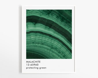 Protecting Green Malachite Art Print Poster | Wall Art | Minimalist Photography | Gemstone texture | Dark Green Art | Spiritual Art