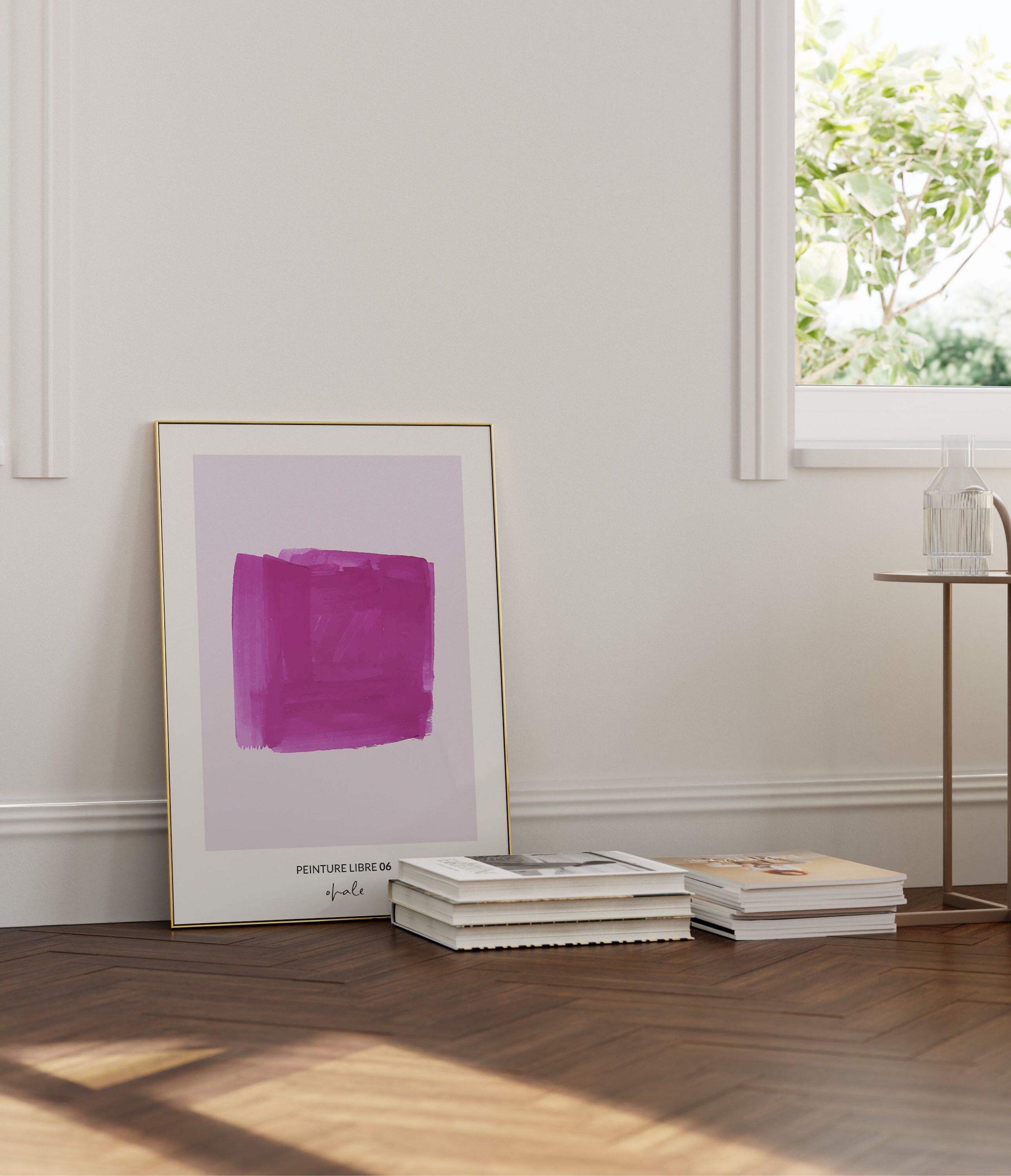 Fuscha Abstract Fuchsia Abstract Art Print: Modern Home Decor - Etsy
