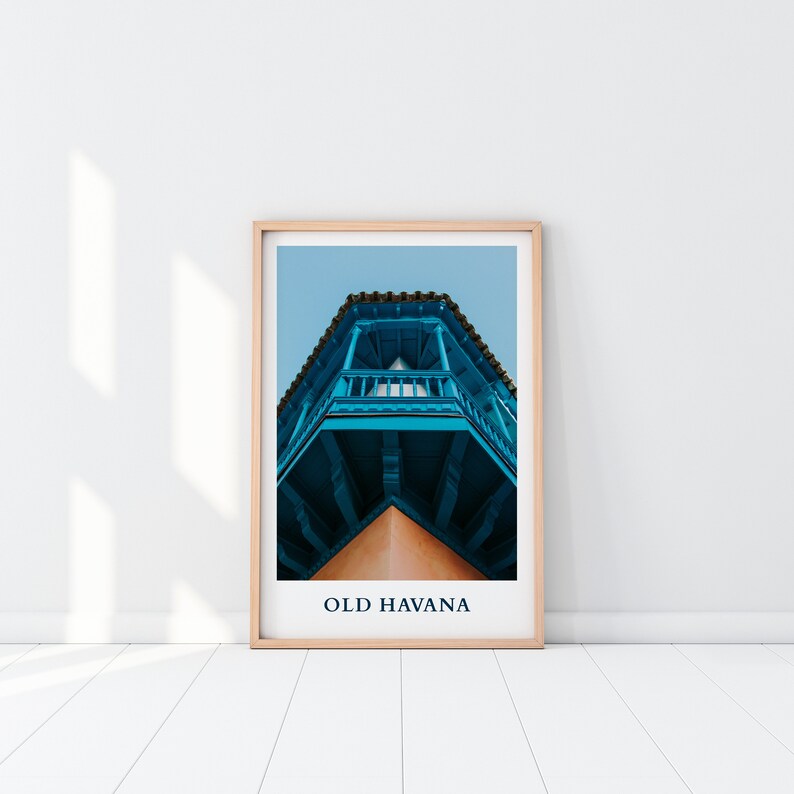 Cartel de impresión de arte de La Habana Vieja / Arte mural / Fotografía de arquitectura / Inspiración de viaje / Ambiente de la ciudad / Home Deco / Edificio de la ciudad vieja imagen 2