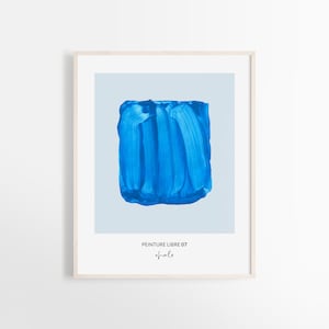 Blue Abstract Art Print: Montreal Home Decor