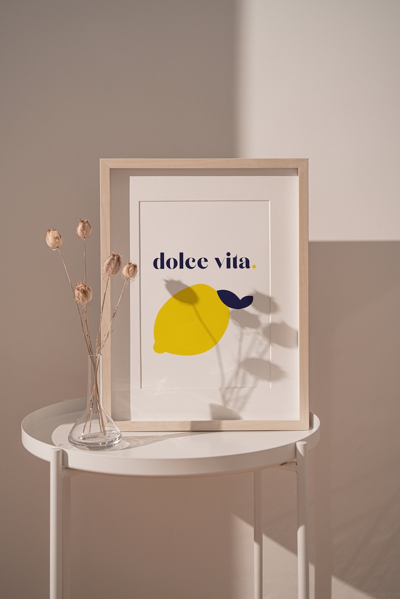 Dolce Vita Art Print Poster Wall Art Minimalist Etsy