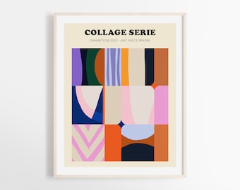 Collage Abstract Art Print | Abstract Art | Pop Colors | Collage Artwork | Colorful Shapes  | Home Deco | Poster | Modern Art | Gallery Wall