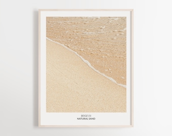Natural Sand Art Print Poster | Wall Art | Minimalist Photography | Sand Texture | Beige Shades | Beige Sand Color | Beach Art