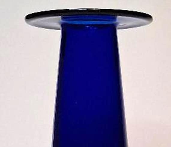 ヴィンテージ デコレーション コバルトブルーの花瓶/キャンドル
