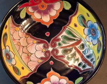 メキシコ産タラベラ様式の手描き陶器ボウル - Etsy 日本